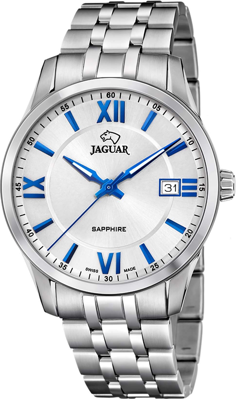 Jaguar Quarzuhr Acamar J964/1, Armbanduhr,Herrenuhr,Damenuhr,Saphirglas,Swiss Made,Edelstahlarmband