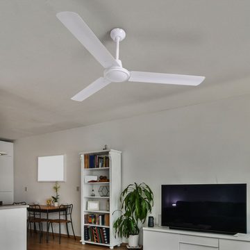 etc-shop Deckenventilator, Decken Ventilator Wandschalter Luft Kühler Wohn Ess Zimmer 3 Stufen