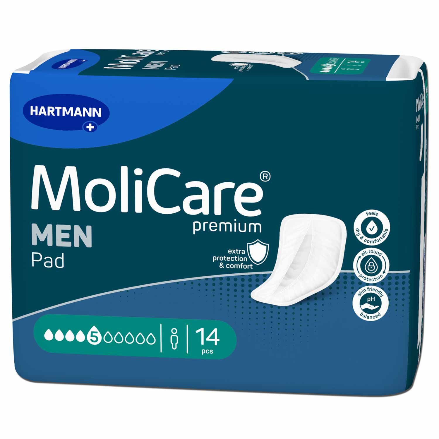 PAUL HARTMANN AG Inkontinenz-Einlage Hartmann MoliCare Premium Men Pad 5 Tropfen 14 Stück