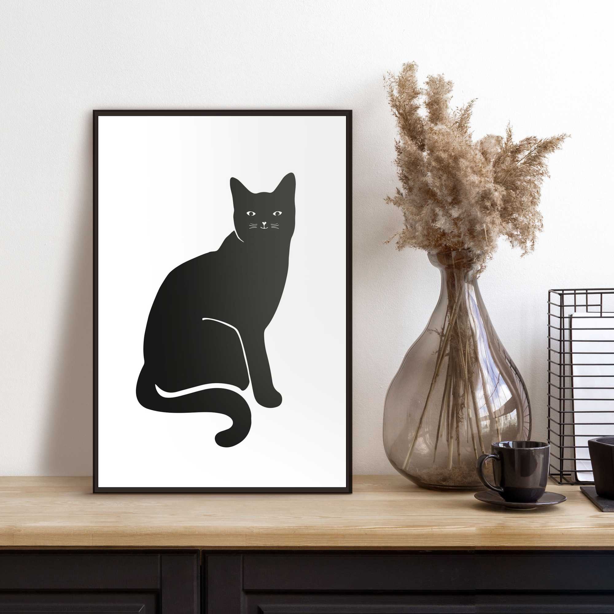 Reinders! Bild mit Rahmen Black Cat
