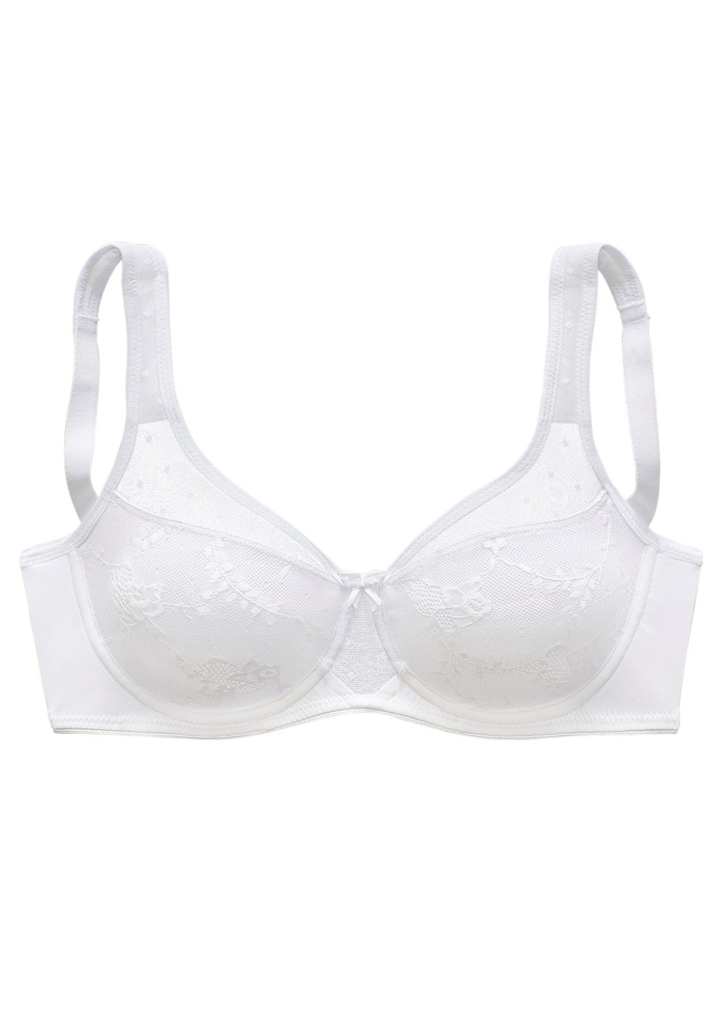 Nuance Minimizer-BH mit Bügel, gemoldet Dessous floraler feiner, mit weiß Basic Spitze