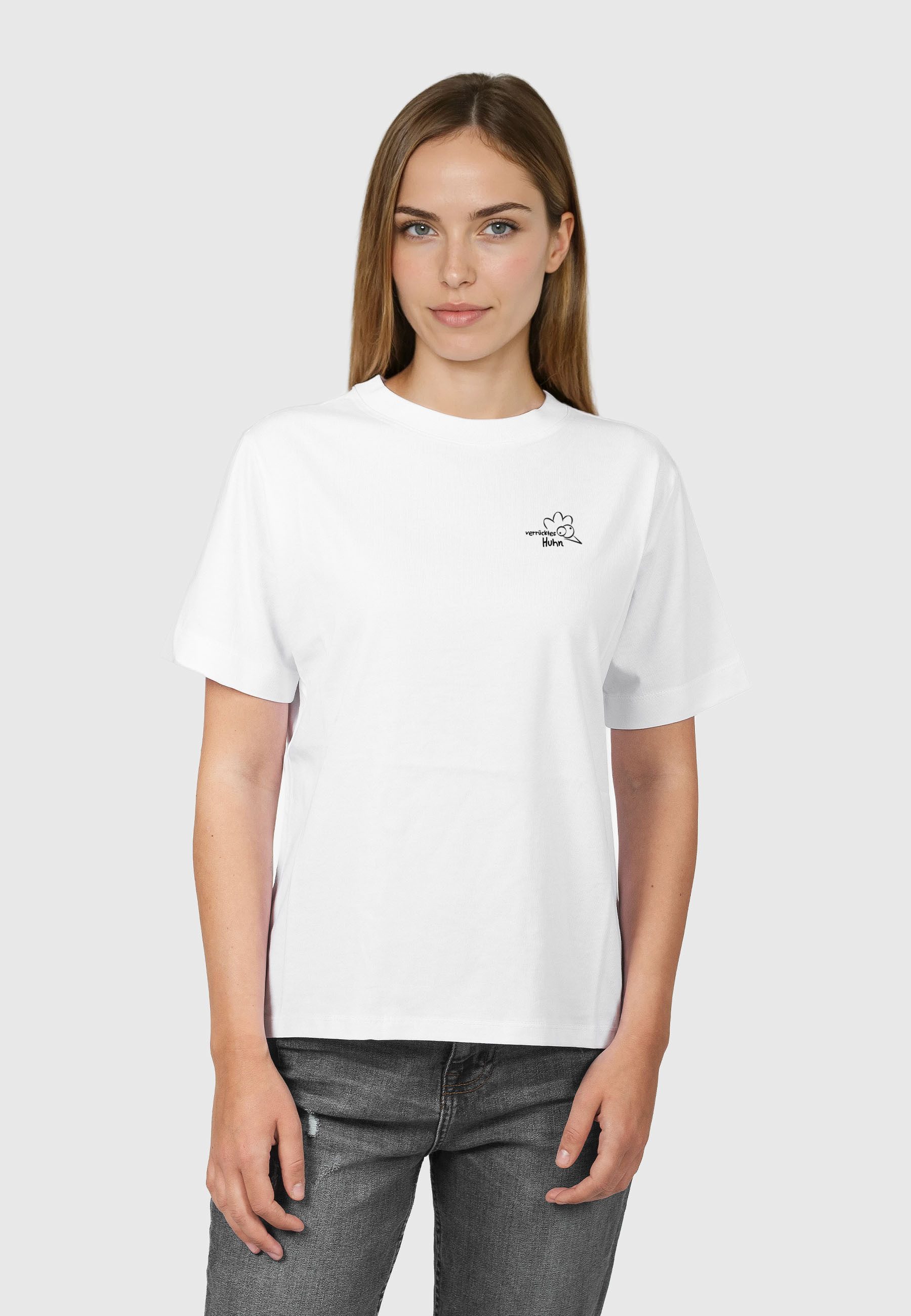 Kleinigkeit T-Shirt Kleinigkeit Girls Easyfit Shirt Verrücktes Huhn (1-tlg)