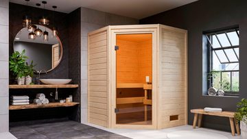 welltime Sauna Anni, BxTxH: 145 x 145 x 187 cm, 38 mm, ohne Ofen