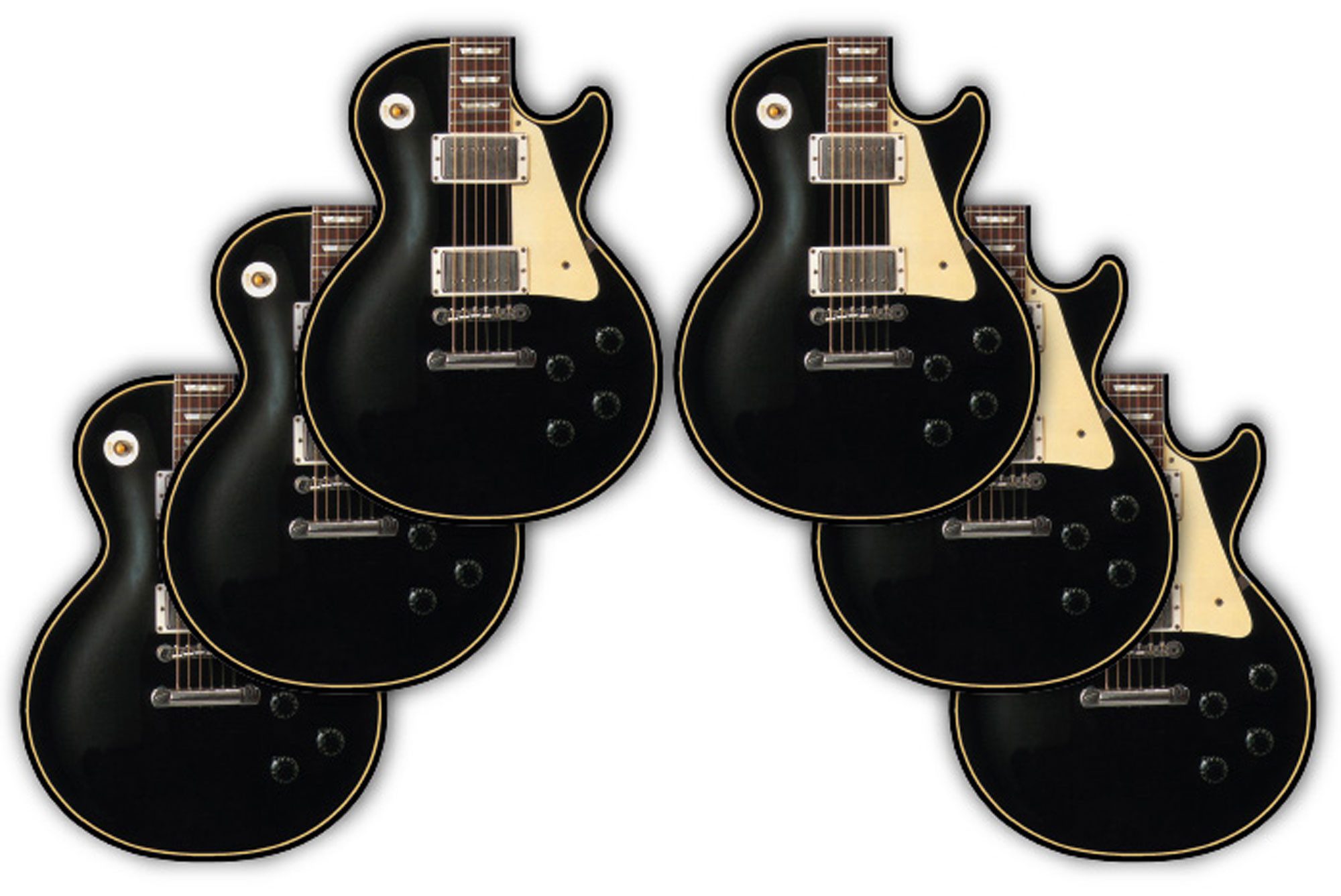 Getränkeuntersetzer Untersetzer - 6er Set - Guitar LP