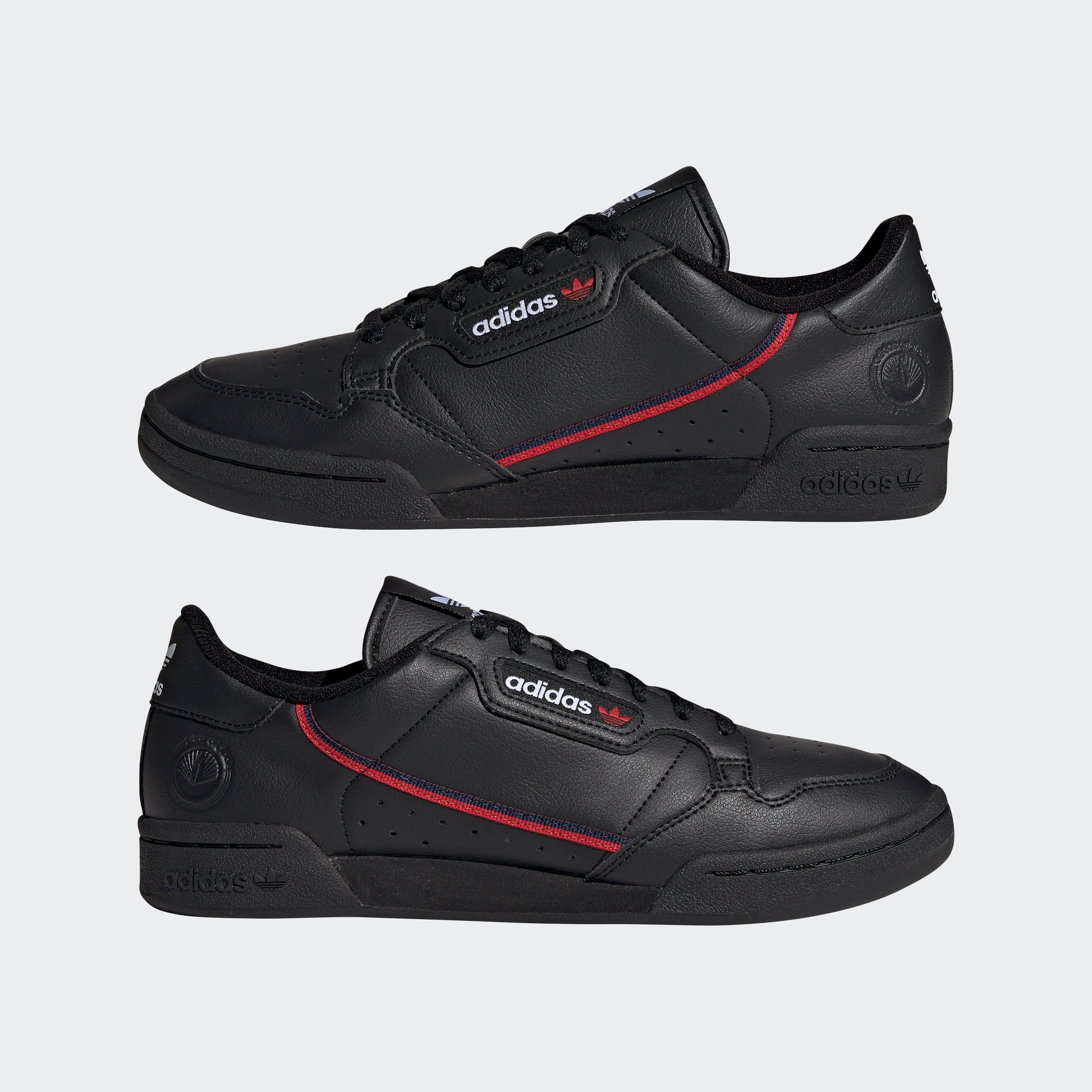 adidas 80 CONTINENTAL Originals CBLACK-CONAVY-SCARLE VEGAN Sneaker