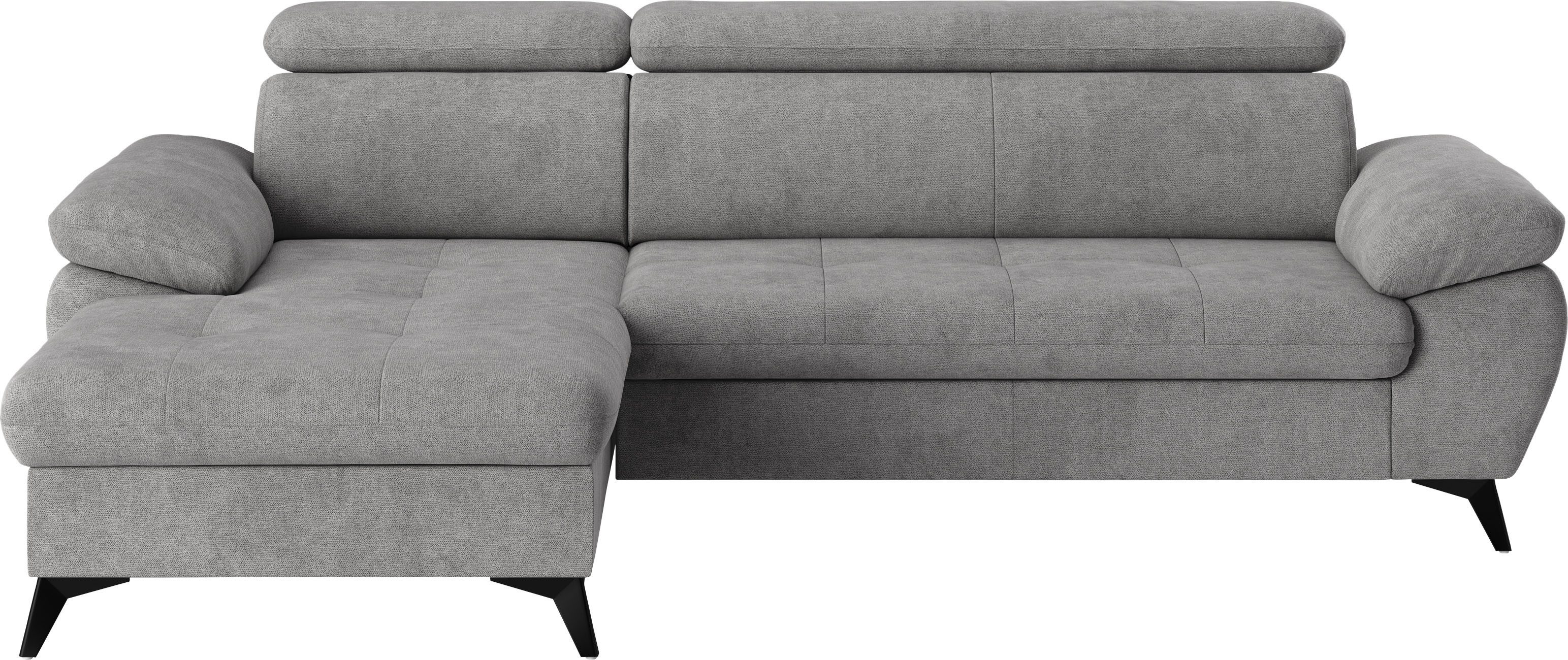 COTTA Ecksofa Hudson L-Form, mit Kopfteilverstellung, wahlweise mit Bettfun günstig online kaufen