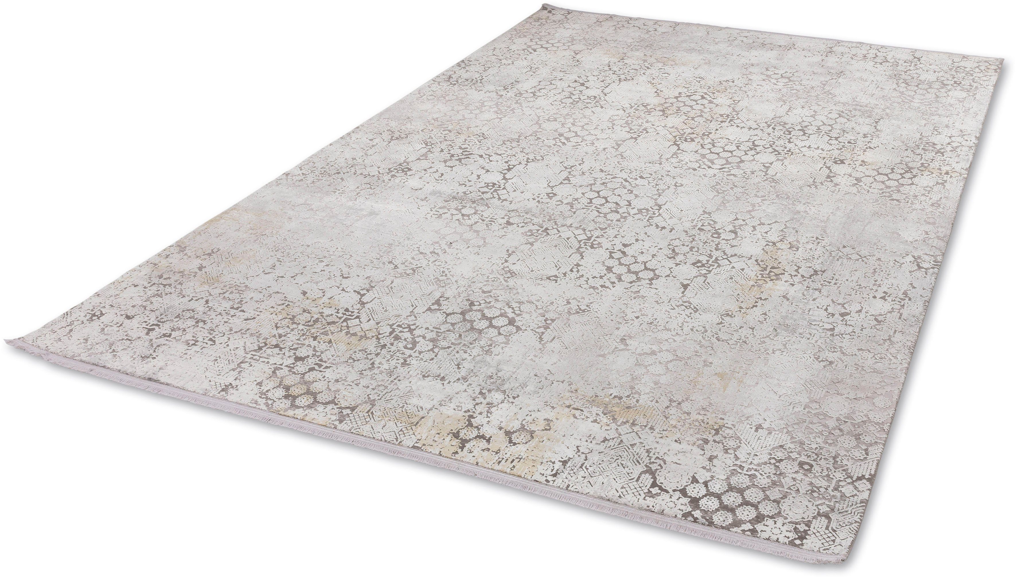 ASTRA Teppich Gravina 231, rechteckig, Höhe: 8 mm, seidiger Schimmer durch Viskose, Hoch Tief Struktur, Wohnzimmer