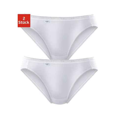 sloggi Jazz-Pants Slips Basic+ Tai 2P (Packung, 2-St) mit elastischer Mäusezähnchenkante