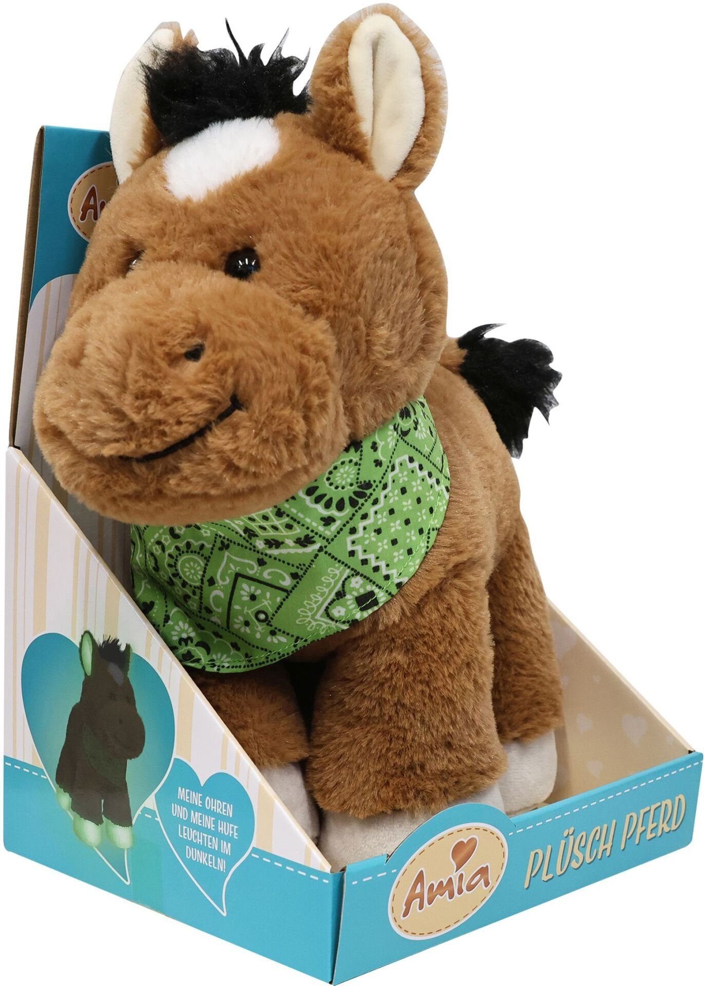 AMIA Kuscheltier AM Plüsch Pferd Glow in the Dark 30 cm (1-St)