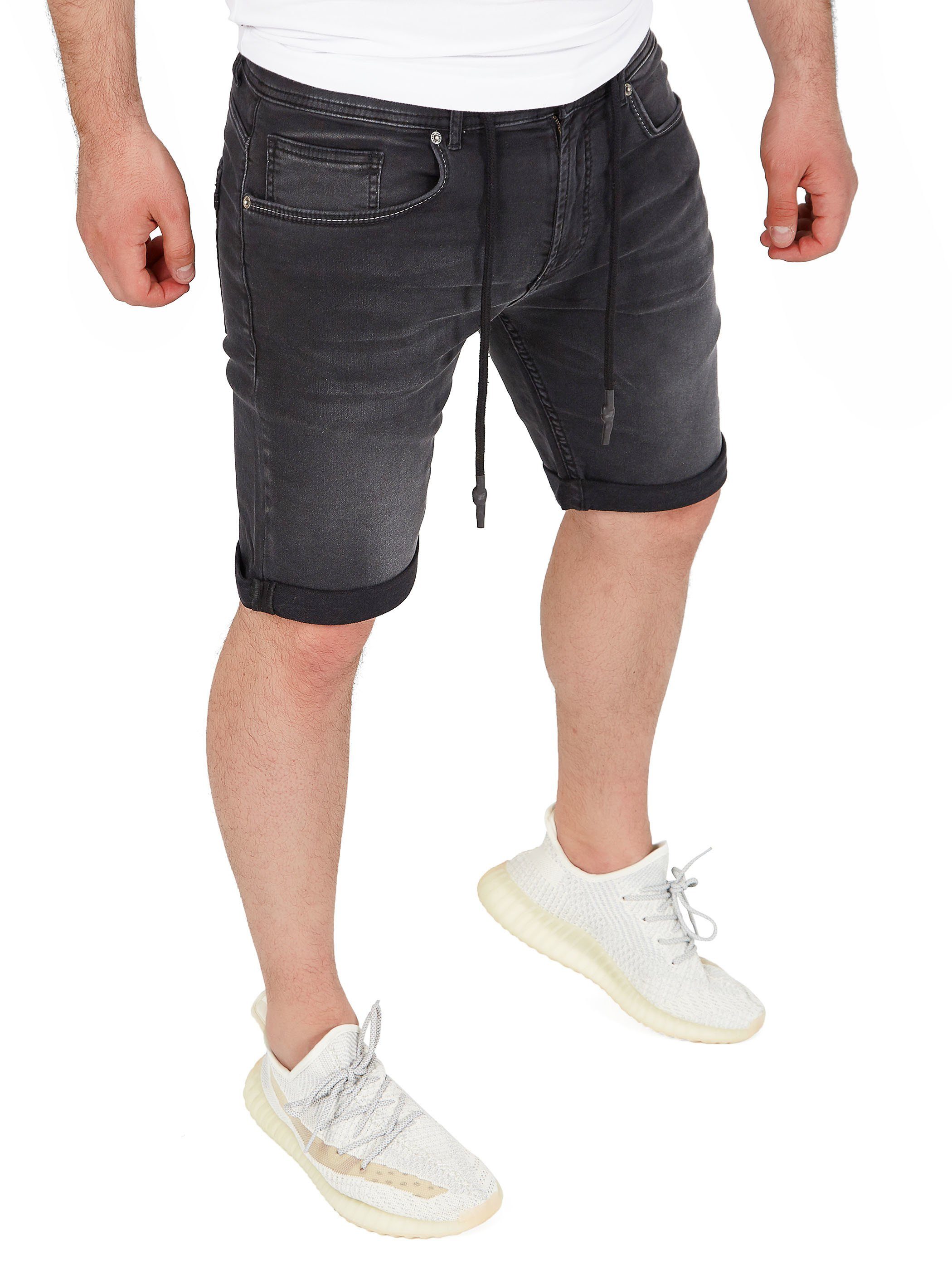 Yazubi Jeansshorts Henry lässige Sweatshorts mit Stretchanteil