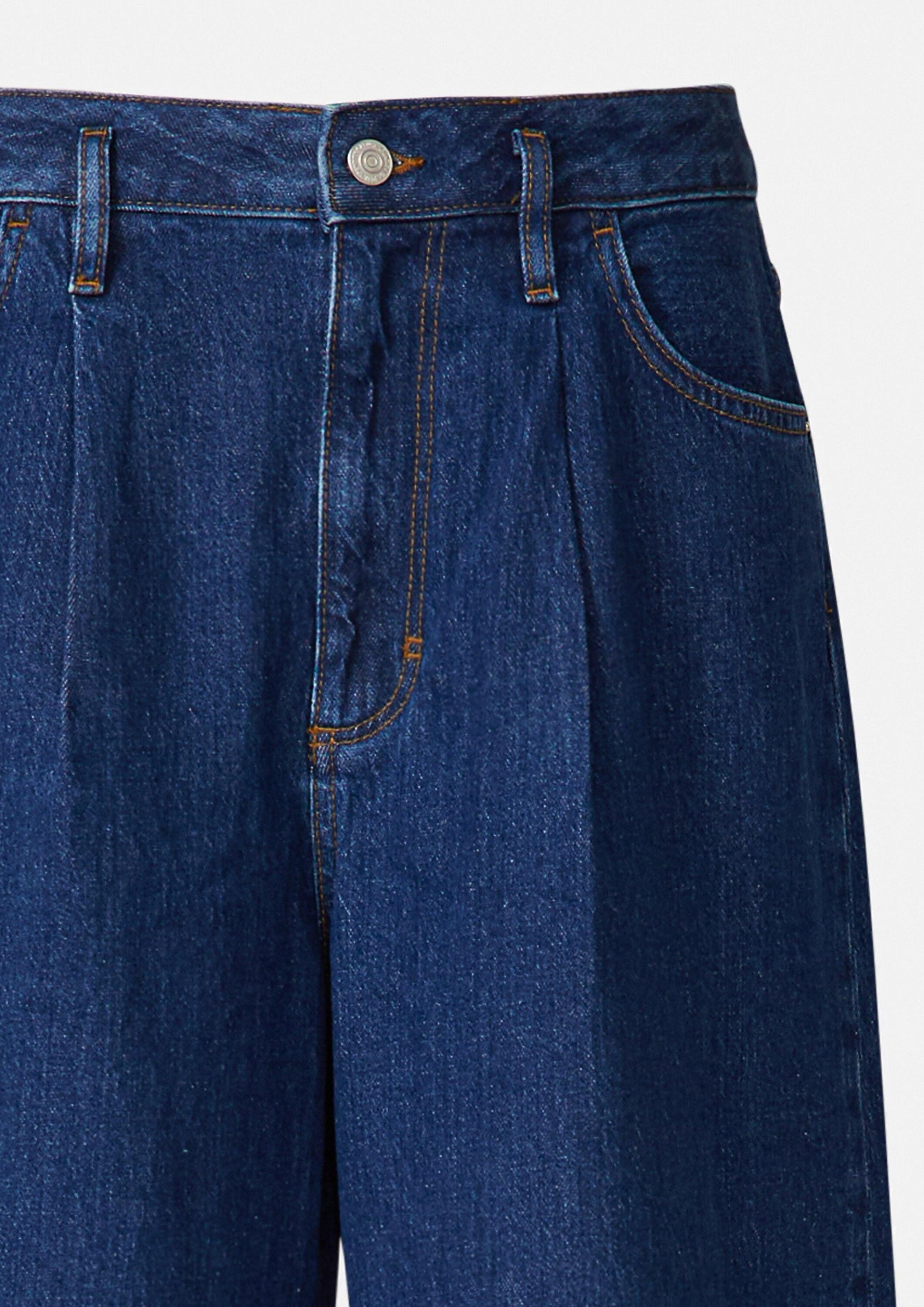comma Weite Jeans Jeans-Hose Jeans mit Extra Wide Leg und Bundfalten