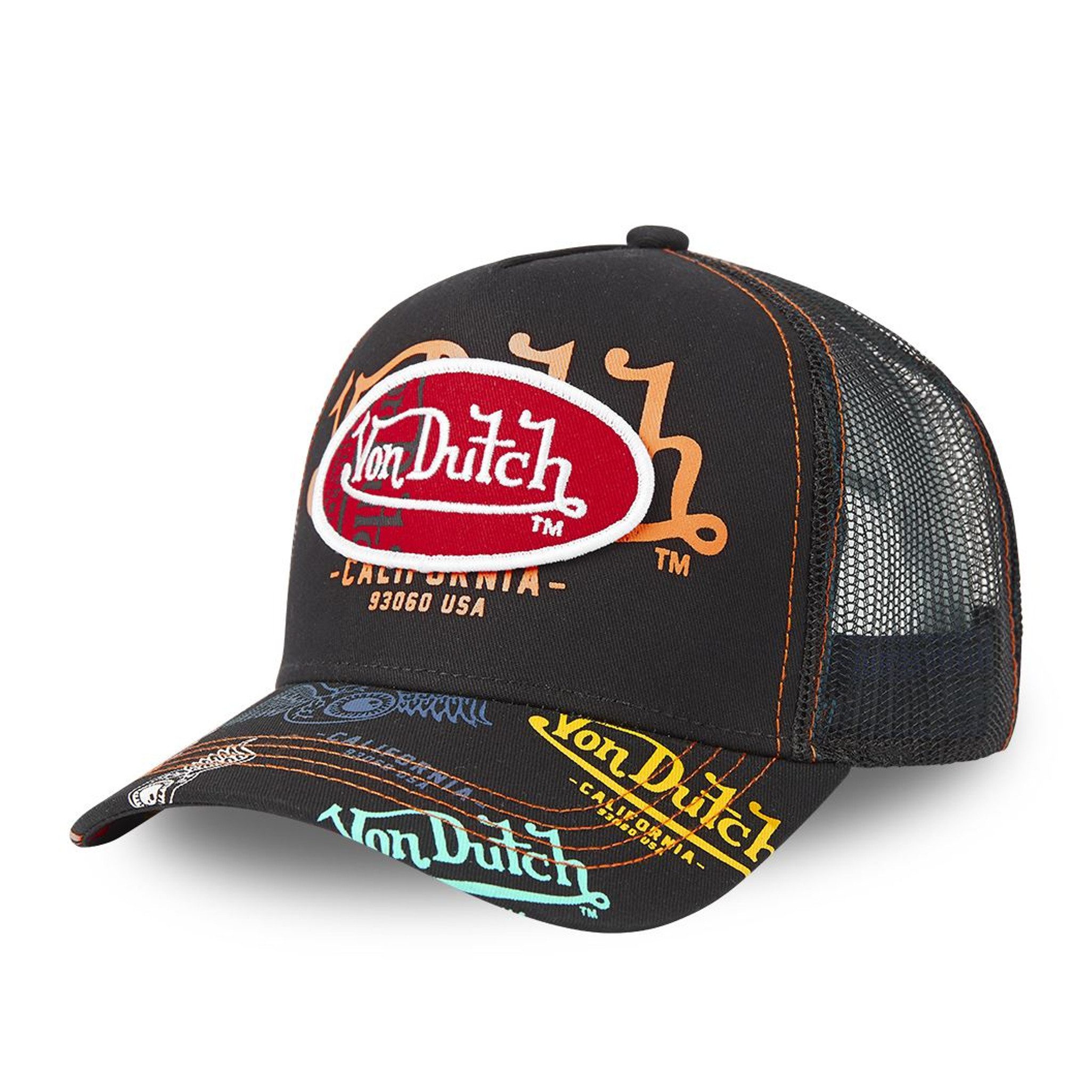 Trucker Cap Von Dutch Originals Trucker Cap - PATCH ALLOVER LOGO