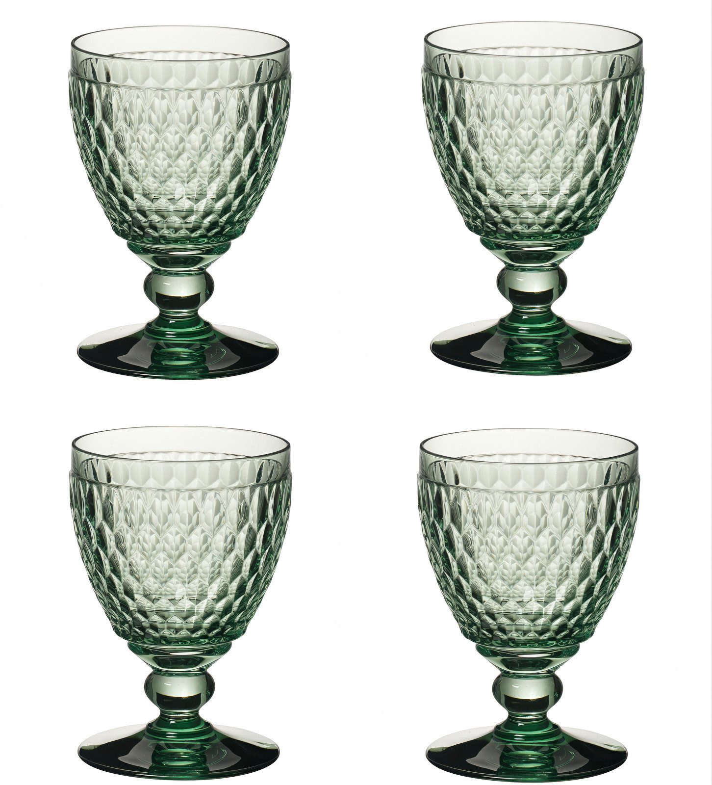Villeroy & Boch Glas Boston, Kristallglas, Spülmaschinengeeignet, Grün, Motiv: Boston