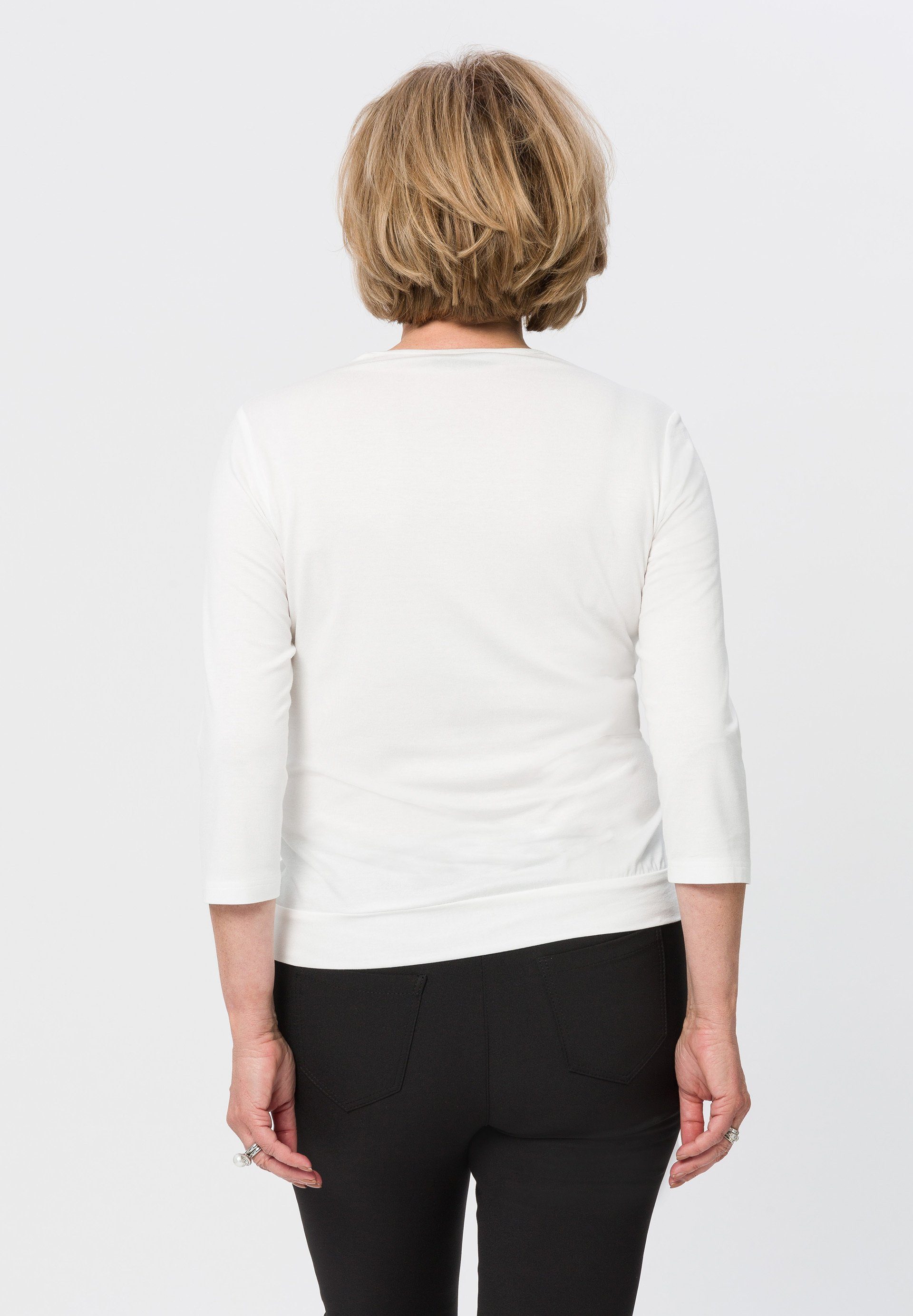 FRANK WALDER Blusenshirt im Materialmix