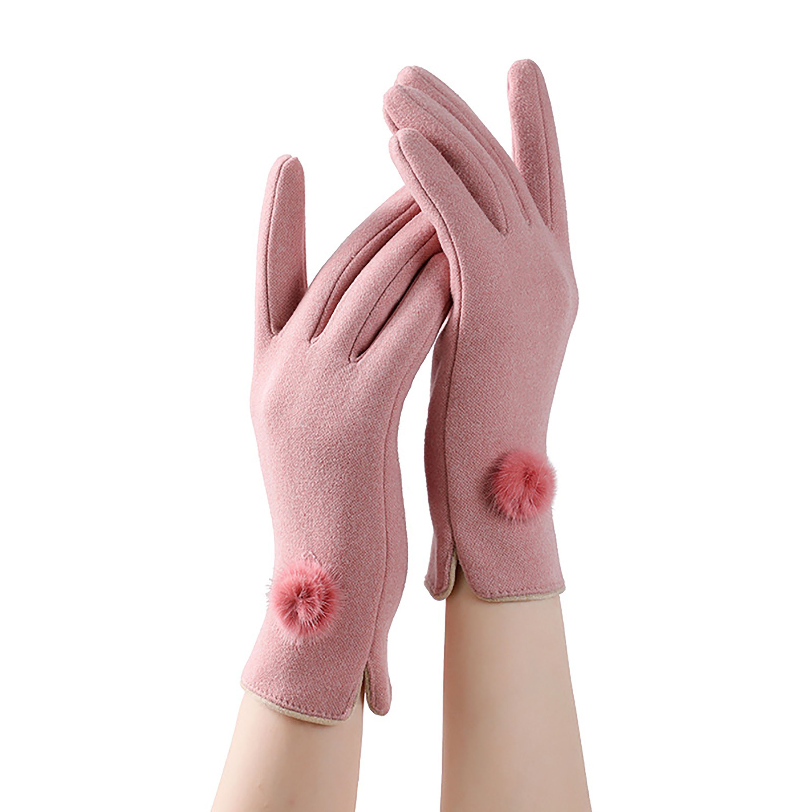 SRRINM Trikot-Handschuhe Warme gepolsterte Radfahren Touchscreen-Handschuhe