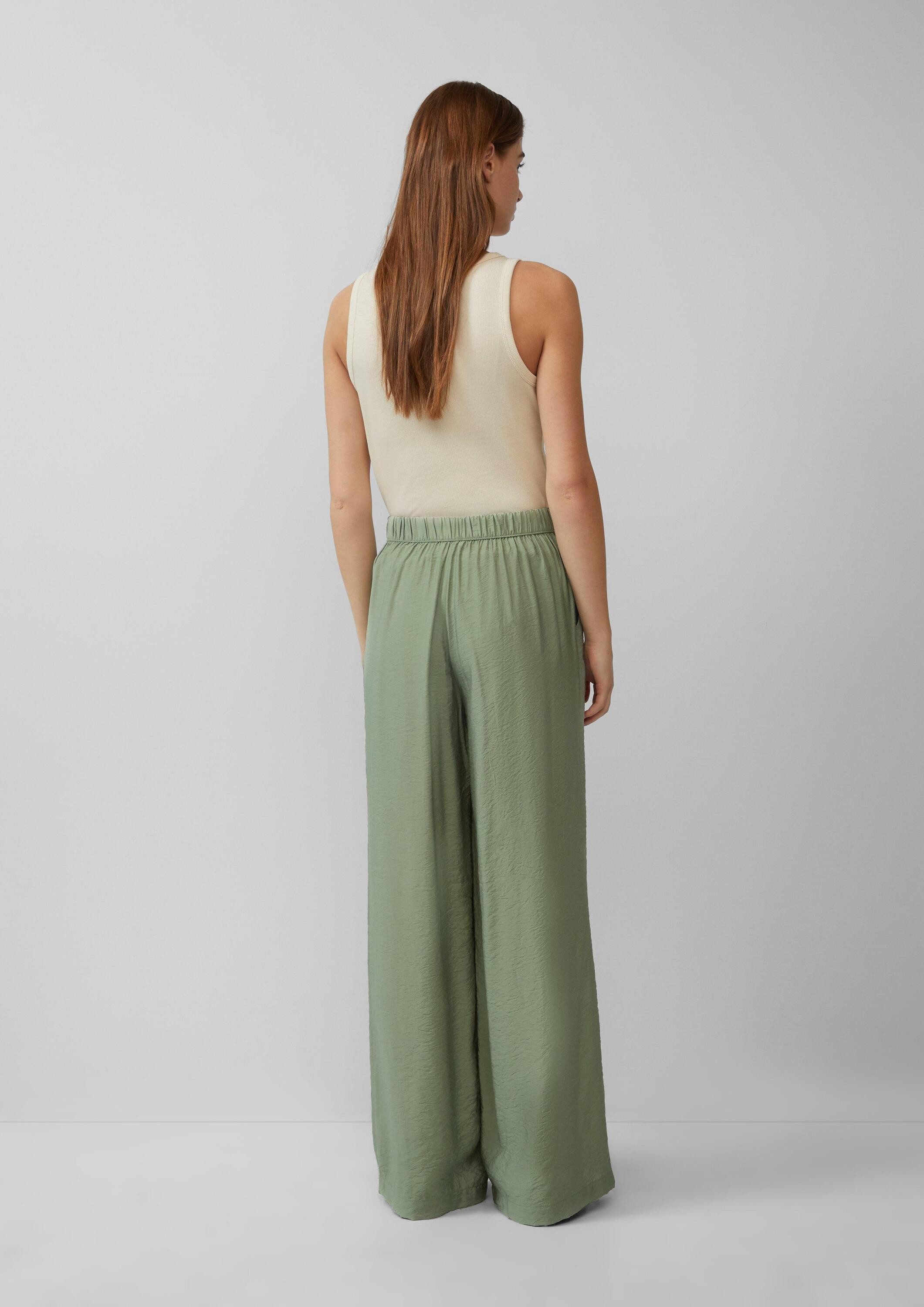 s.Oliver Chinos Hose Wide-Leg-Hose im Loose Fit mit Elastikbund