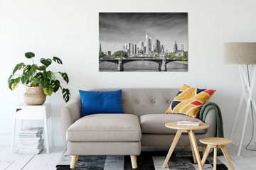 Pixxprint Leinwandbild Skyline von Frankfurt am Main, Skyline von Frankfurt am Main (1 St), Leinwandbild fertig bespannt, inkl. Zackenaufhänger