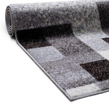 Teppich Corine, my home, rechteckig, Höhe: 9 mm, mit besonders weichem Flor, Kurzflor, modernes Karo-Design