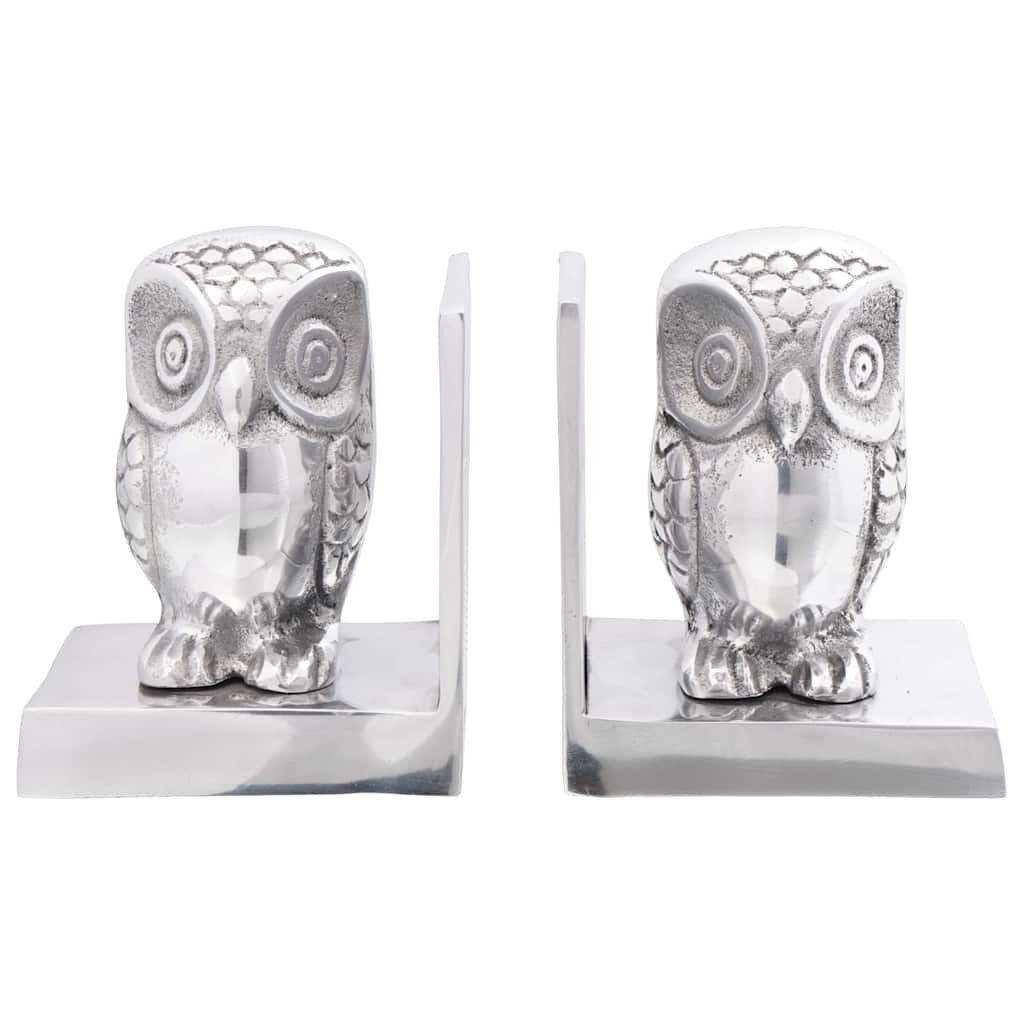 vidaXL Buchstütze Buchstützen 2 pcs Silber 7 x 9 x 11 cm Aluminium (2 St)