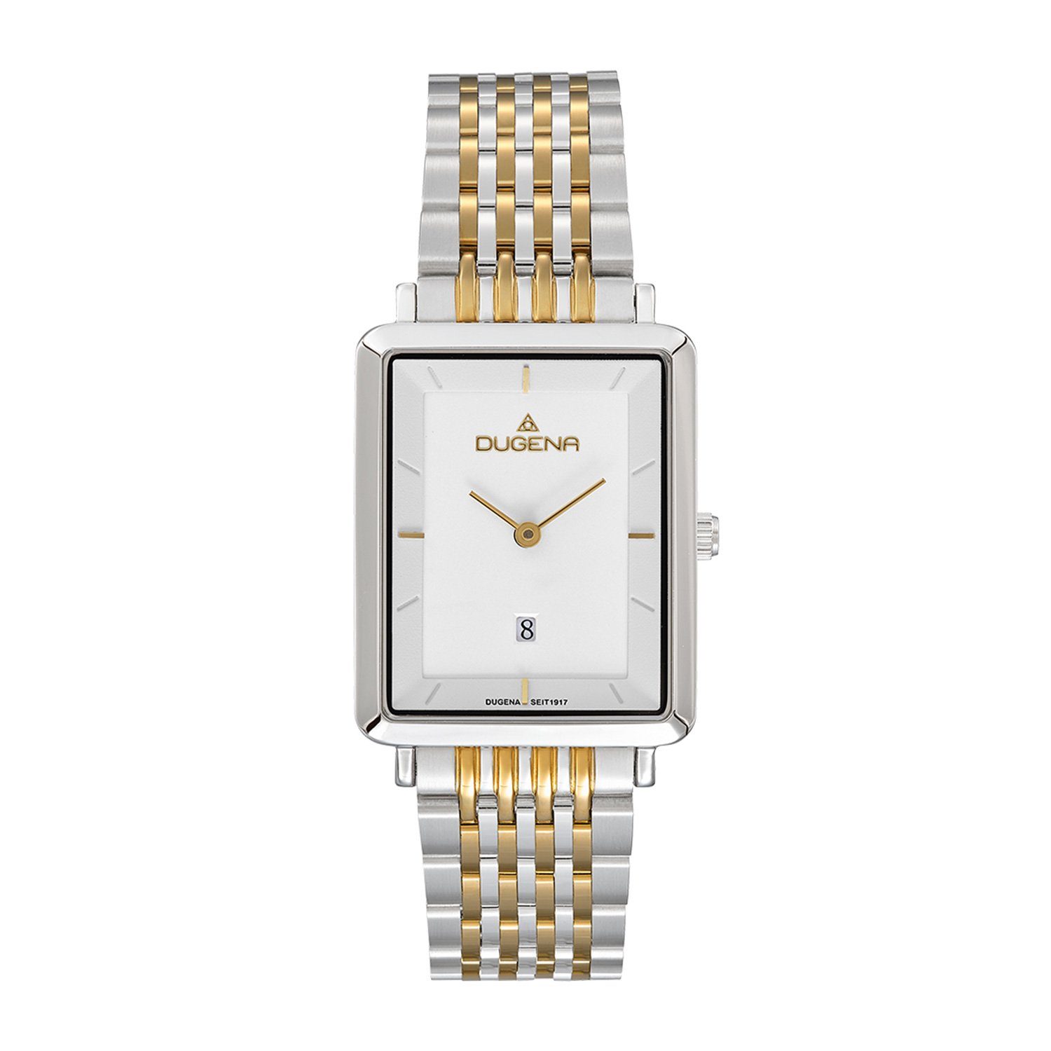 Dugena Quarzuhr Damenuhr 4461076 Sienna, Quarz, weißes Zifferblatt, Edelstahl