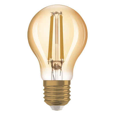 Osram LED-Leuchtmittel LED E27 VINTAGE GLÜHBIRNE GOLD, E27