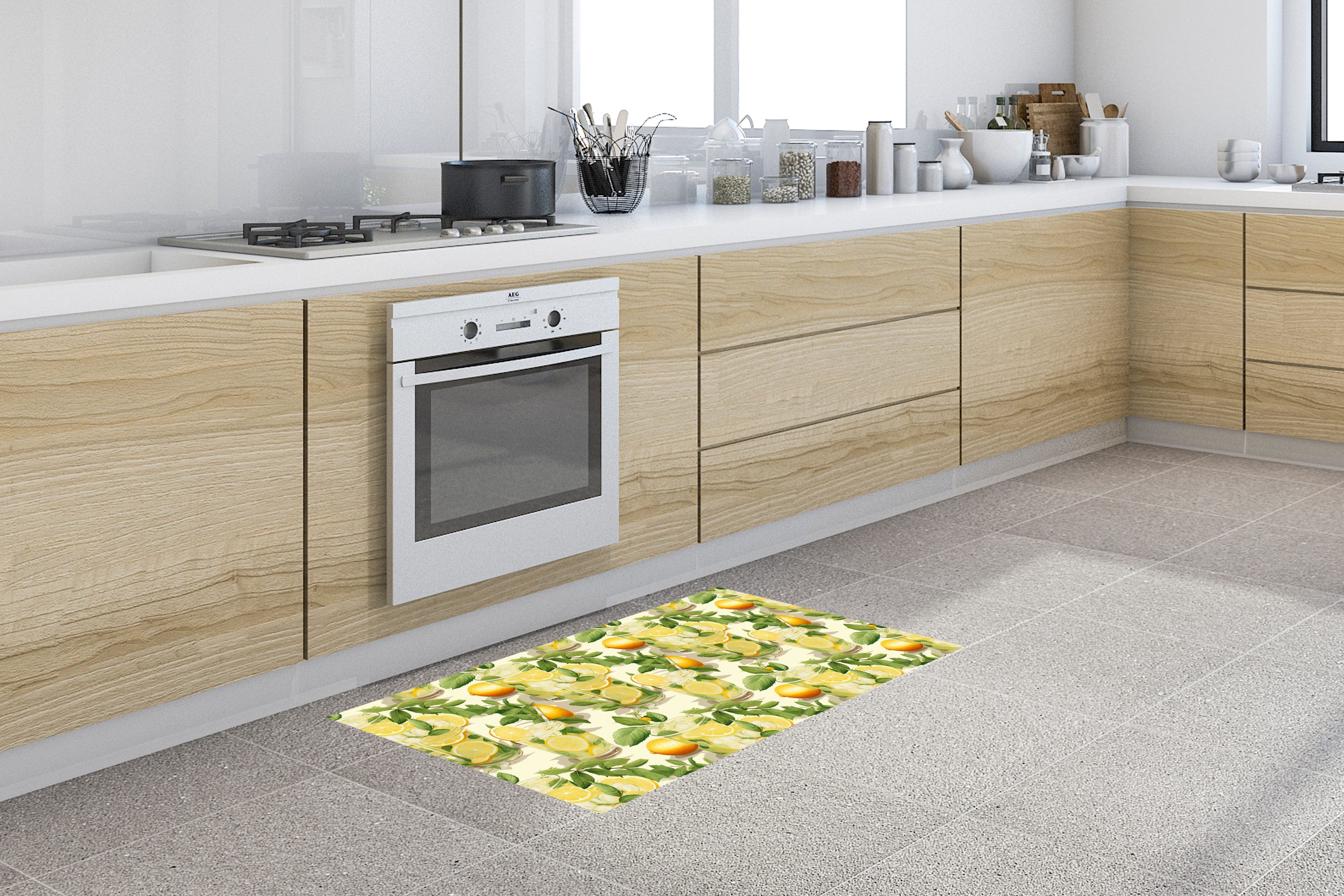 MuchoWow Küchenläufer Zitrone - Getränk - Glas - Minze, aus Kunststoff, Küc günstig online kaufen