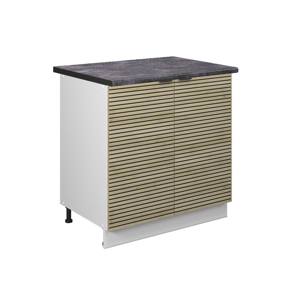 Vicco Spülenunterschrank Fame-Line Eiche Paneel 80 cm mit Regal AP Anthrazi günstig online kaufen