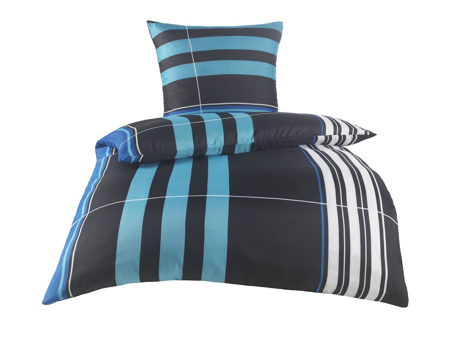 soma Bettwäsche Bettwäsche 135 cm x 200 cm Karo Petrol, Bettbezug Kopfkisse günstig online kaufen