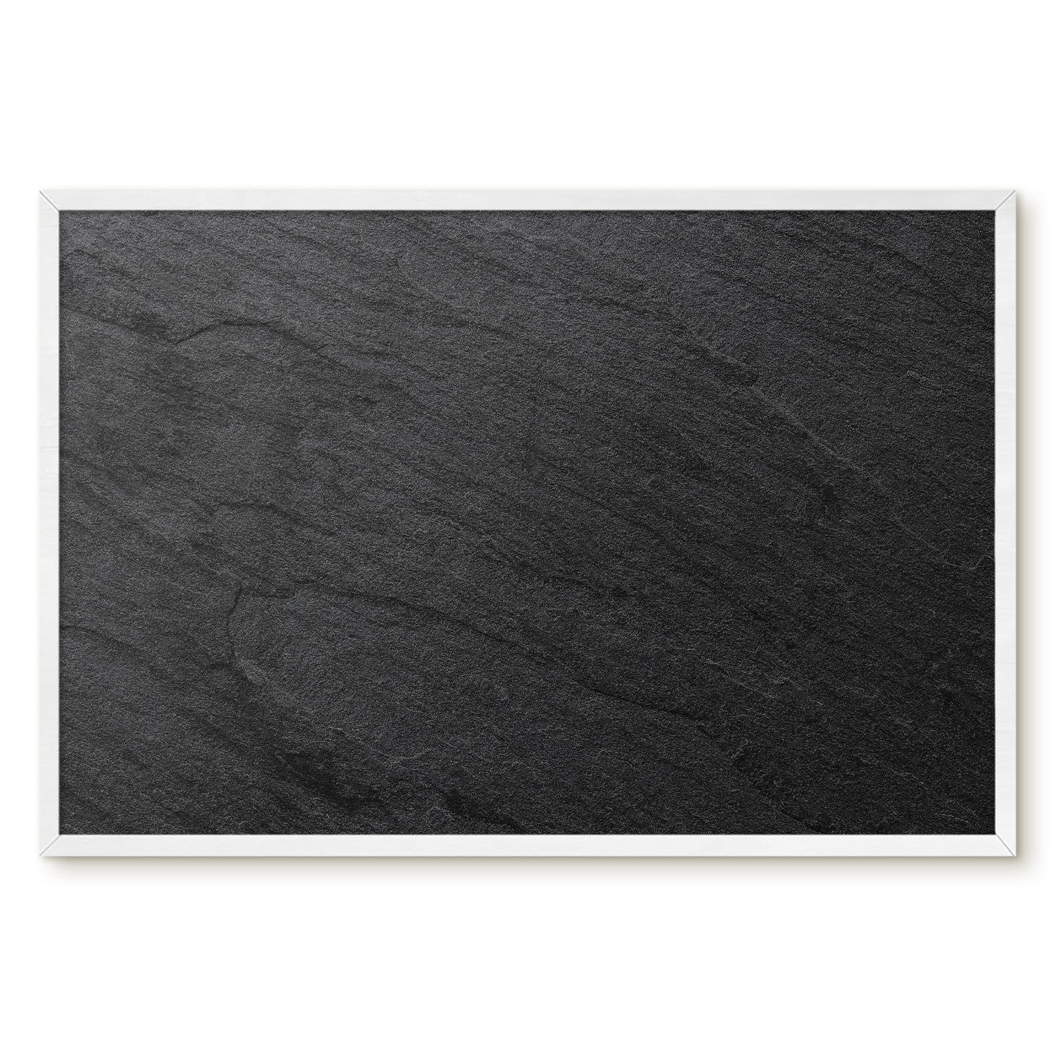 Tulup Magnettafel Stilvolle Magnettafel mit Rahmen für Magnete und Erinnerungen, Schwarze Textur, Schwarz