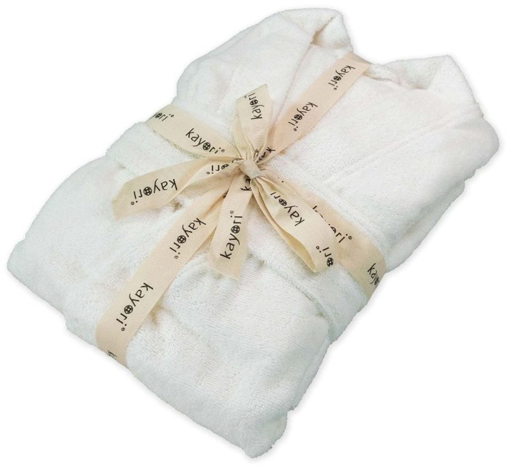 Kayori Unisex-Bademantel Fusai, Kurzform, Baumwolle, Gürtel, günstig online kaufen