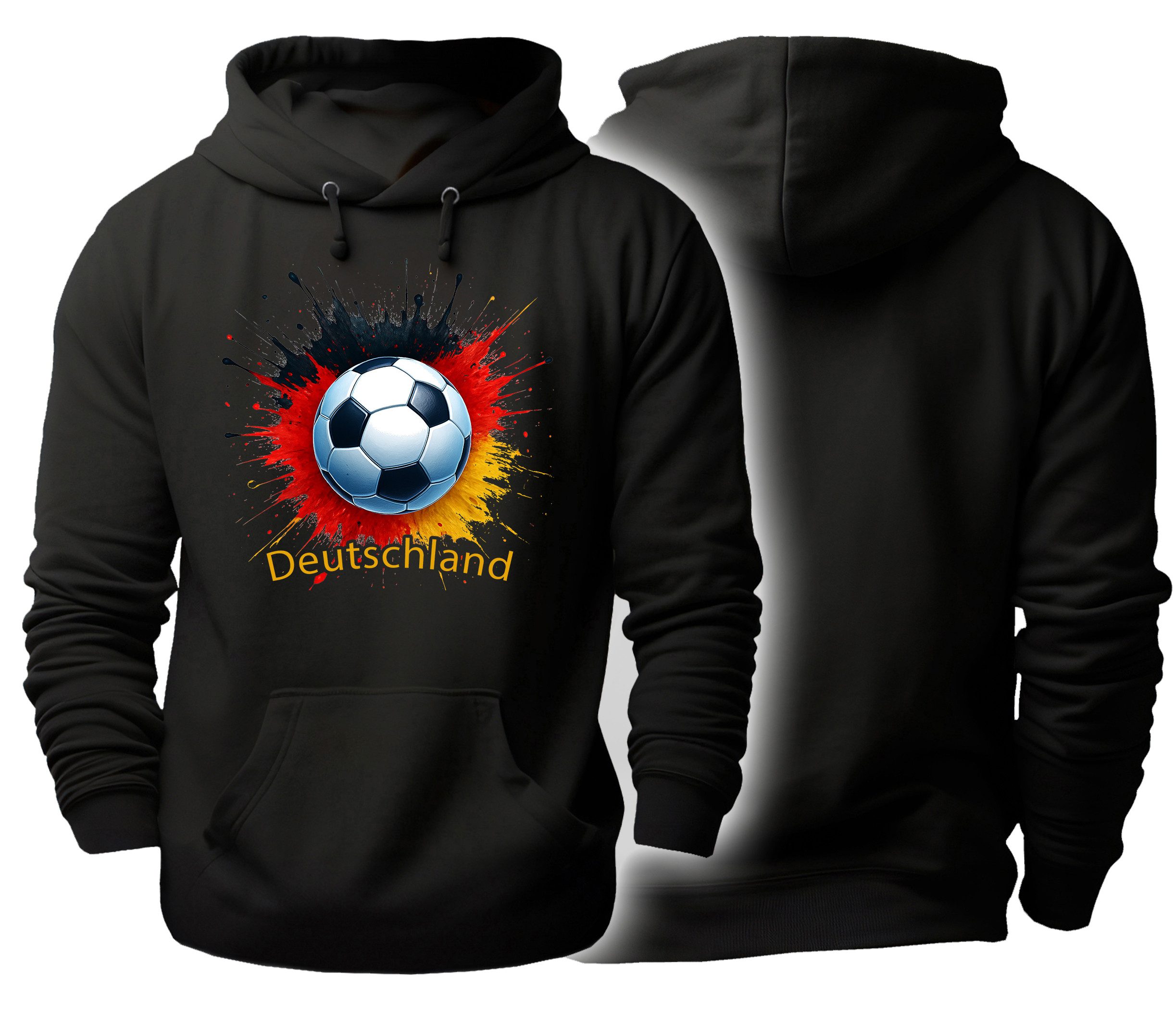 MyDesign24 Hoodie Fanhoodie Fussball Kapuzensweater Nationalmannschaft Kapuzenpulli Deutschland i674