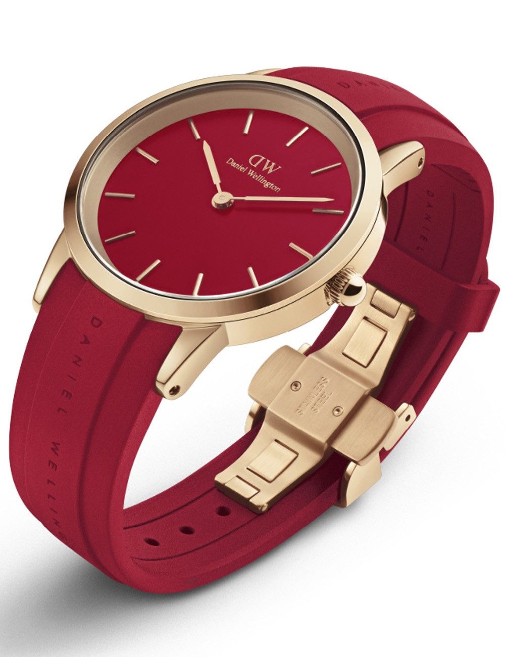 Daniel Wellington Quarzuhr Daniel Wellington DW00100503 Damenuhr Iconic Motion Ruby 32mm 10ATM Daniel Wellington DW00100503 Damenuhr Iconic Motion Ruby 32mm 10ATM