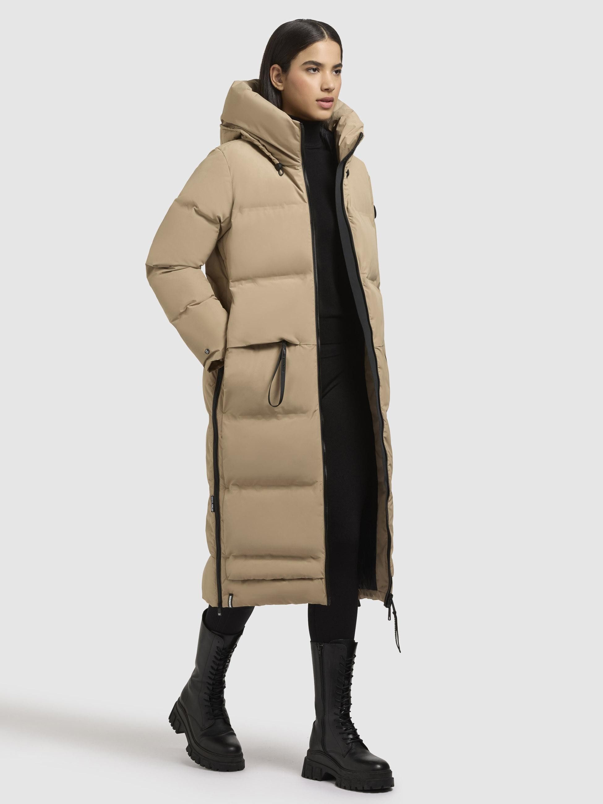 khujo Steppmantel Aroma-YM Gesteppter Damen Wintermantel mit hohen Gehschlitzen