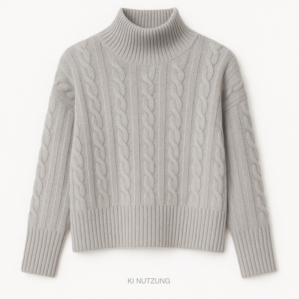 CATNOIR Wollpullover Stehkragenpullover Merino-Wolle CATNOIR light Grey