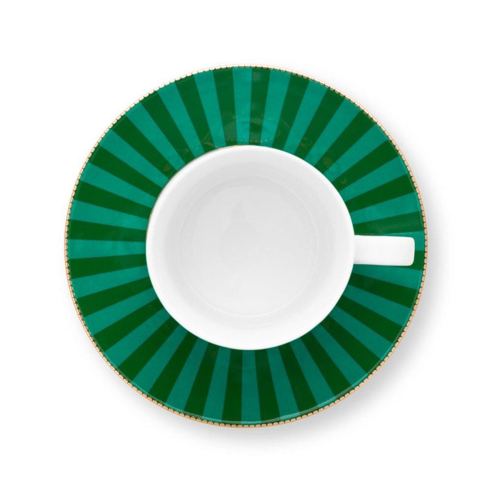 PiP Studio Tasse Tasse mit Untertasse Love Birds Emerald-Green (2-teilig) – Bild 4 von 5