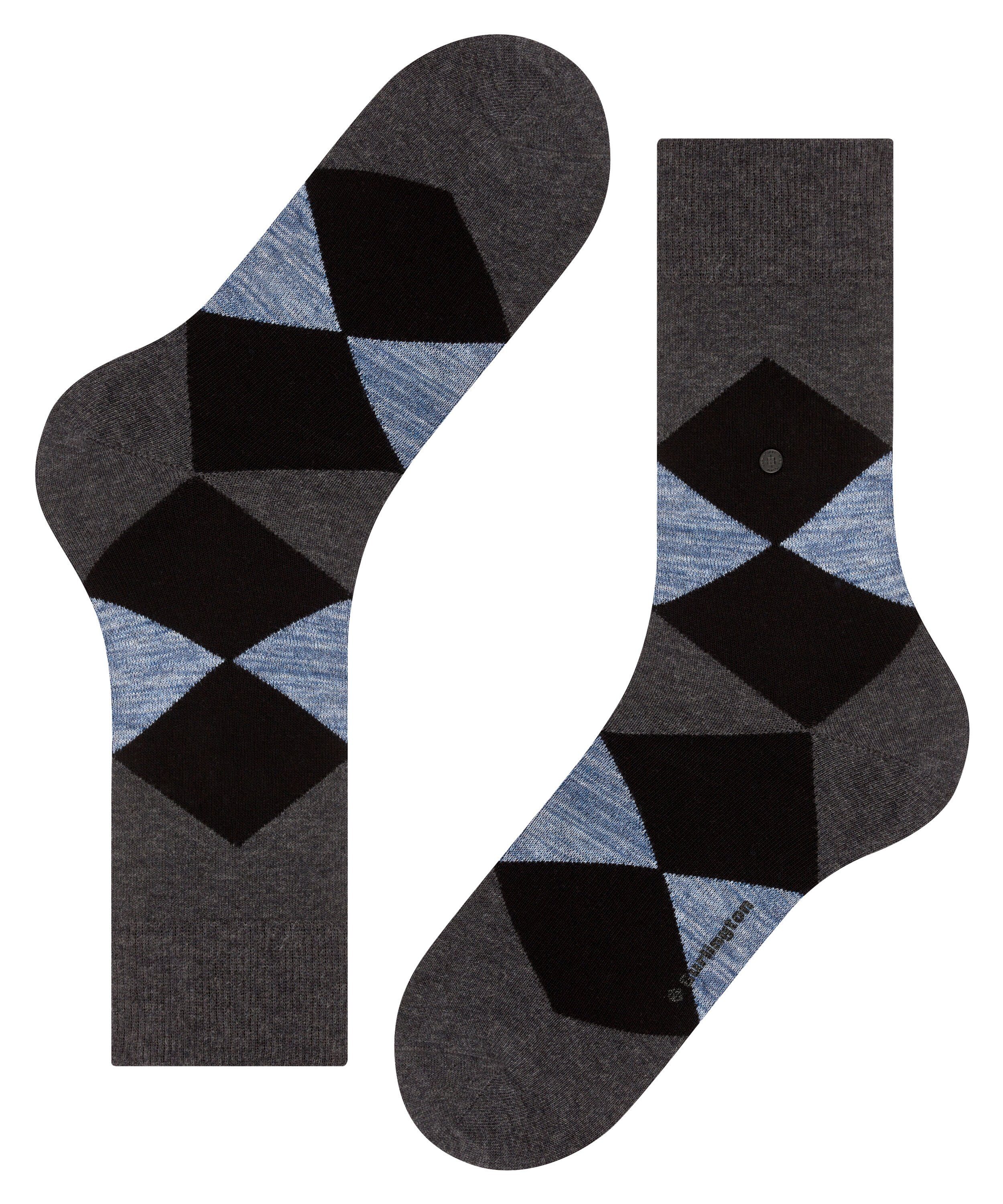 greymel. (3390) Socken Clyde Black Burlington light (1-Paar)