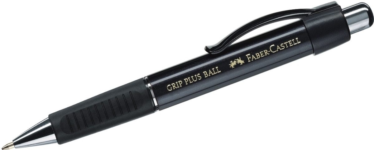 Faber-Castell Kugelschreiber Kugelschreiber Grip Plus schwarz metallic