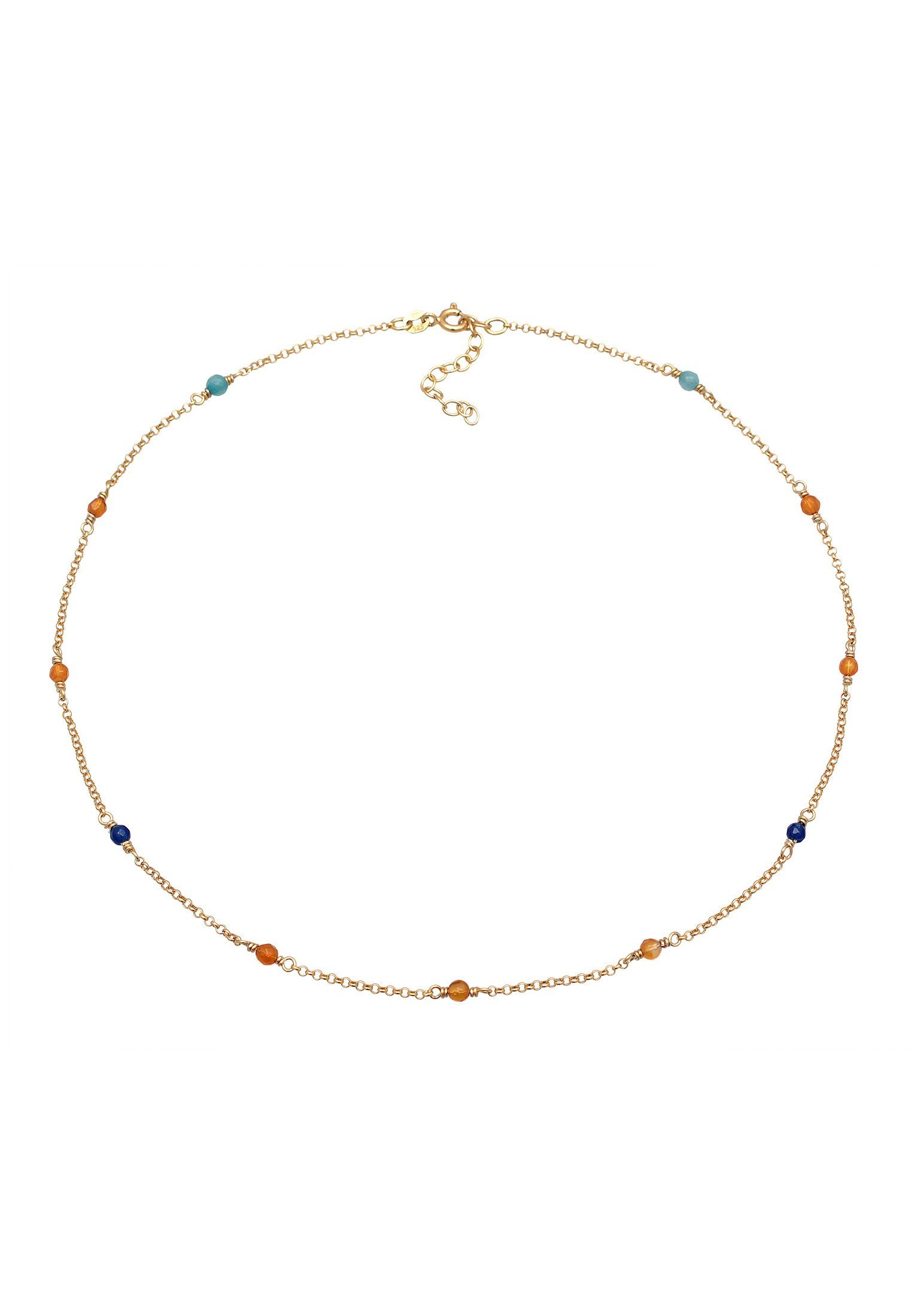 Elli Choker Achat Perlen Multicolour 925 Silber