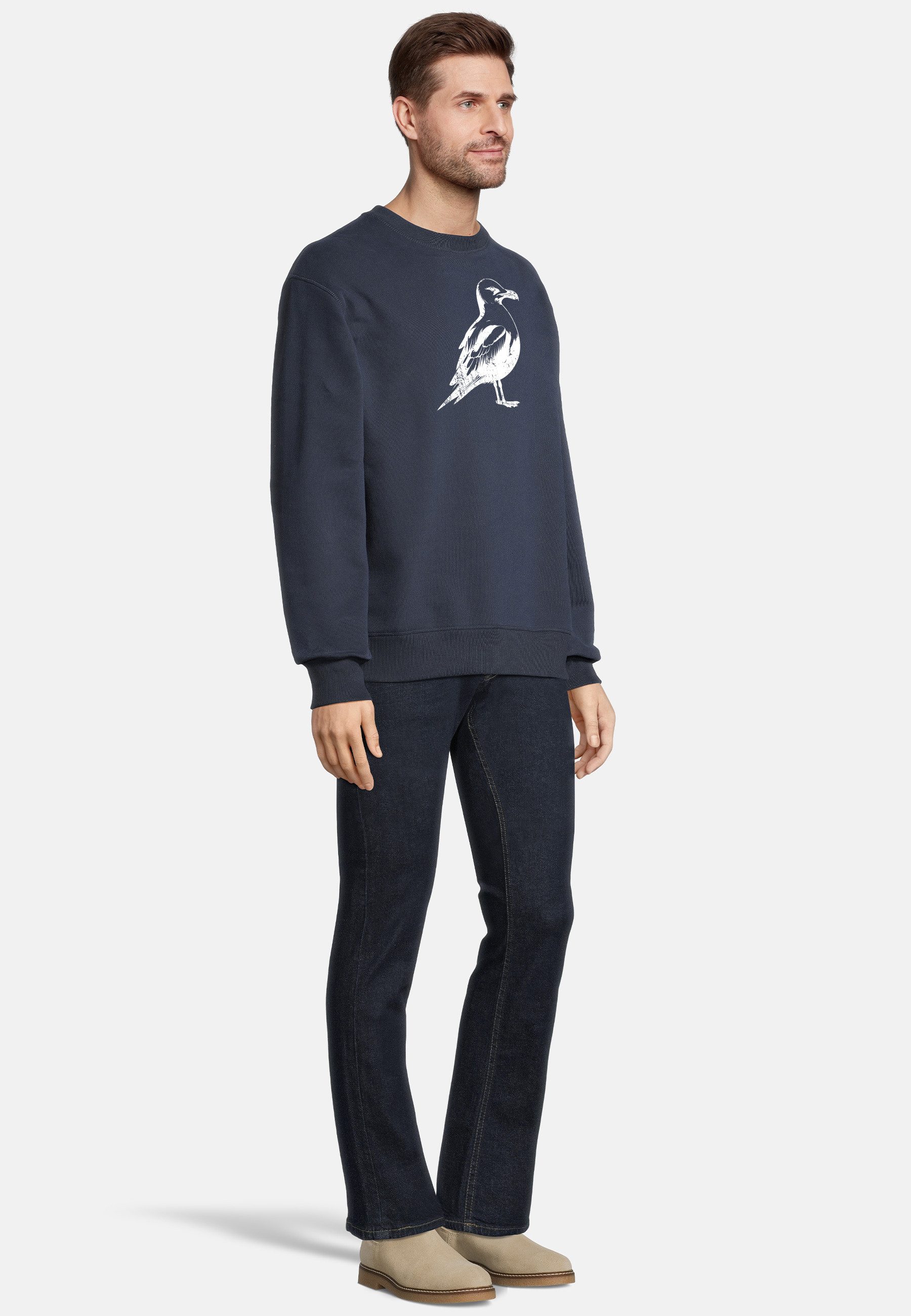 salzhaut Hoodie OLBEN UNISEX - MÖWE Unisex normale Passform salzhaut Kapuzenpullover – bequemer Fit und nordisch klares Design