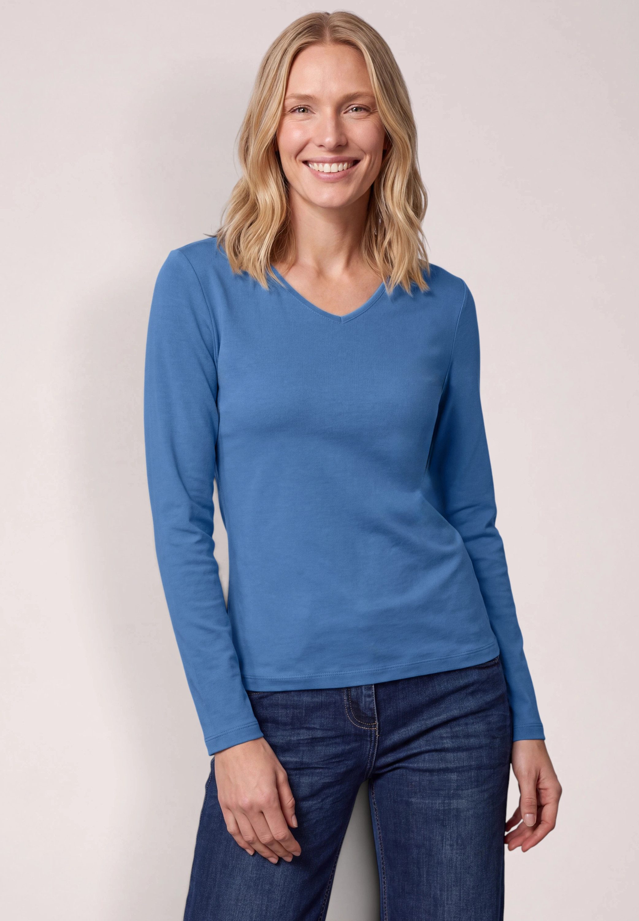 CECIL Langarmshirt aus reiner Baumwolle
