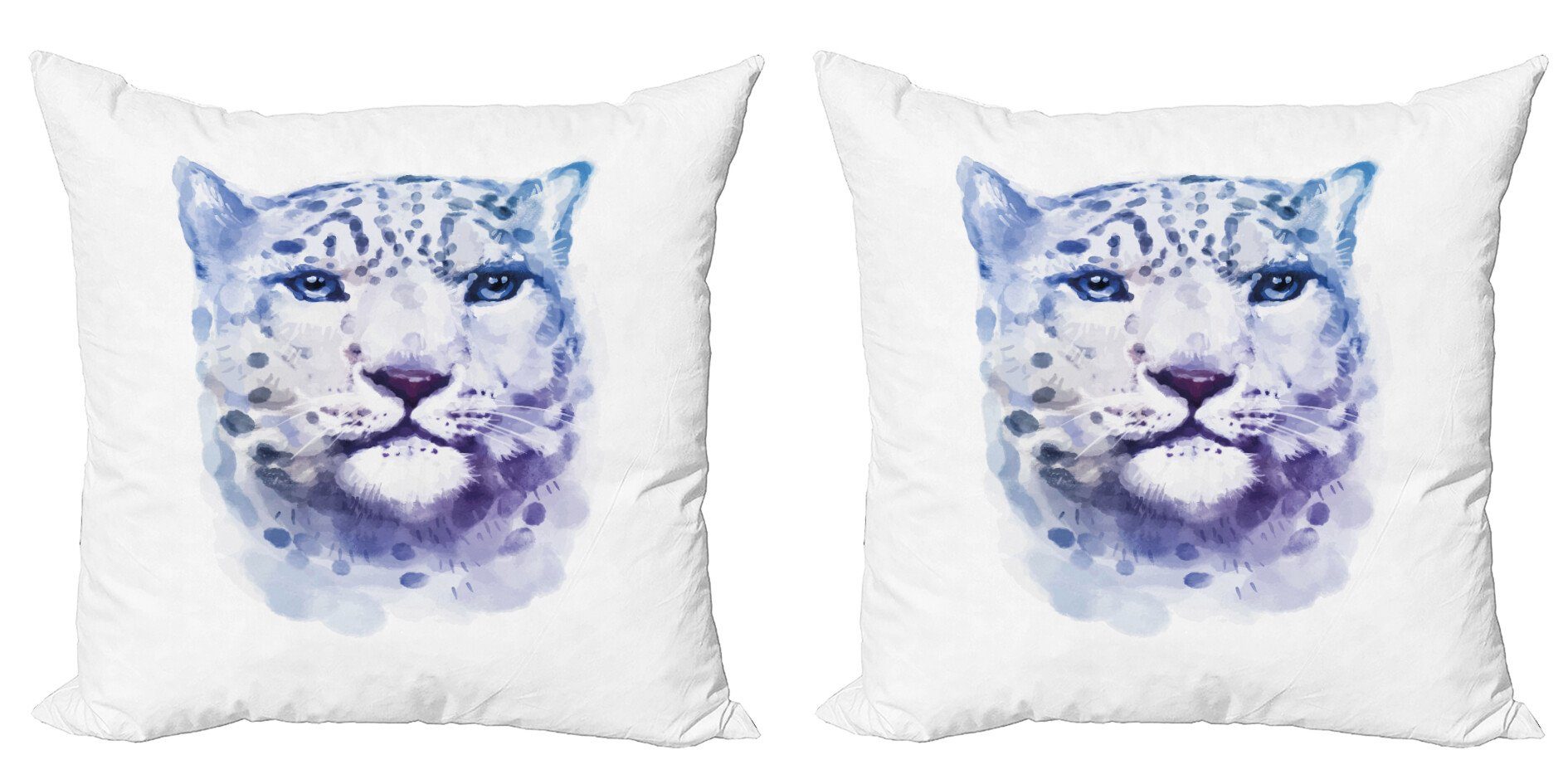 Doppelseitiger Wild Accent Kissenbezüge Abakuhaus Tier Leopard Cat Digitaldruck, (2 Modern Stück),