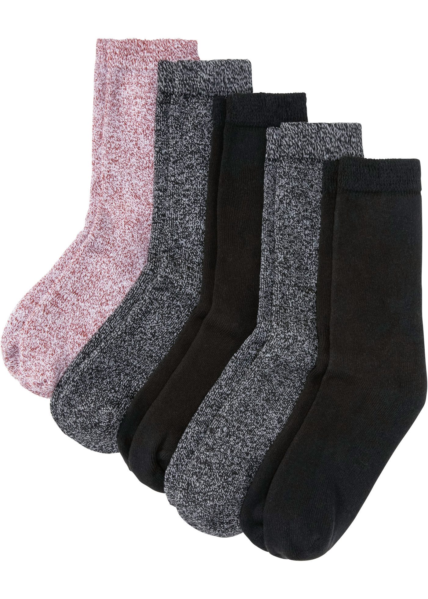 bonprix Kuschelsocken (Packung, 5-Paar, 5) Thermo Frottee Socken mit Bio-Ba günstig online kaufen