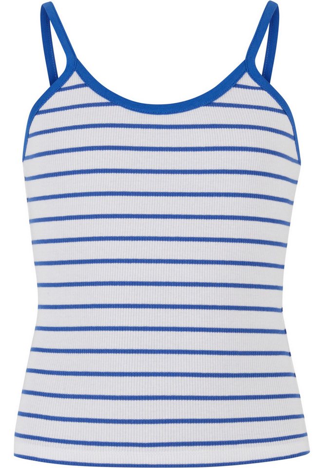URBAN CLASSICS Muskelshirt Urban Classics Girls Striped Rib Basic Top (1-tlg)