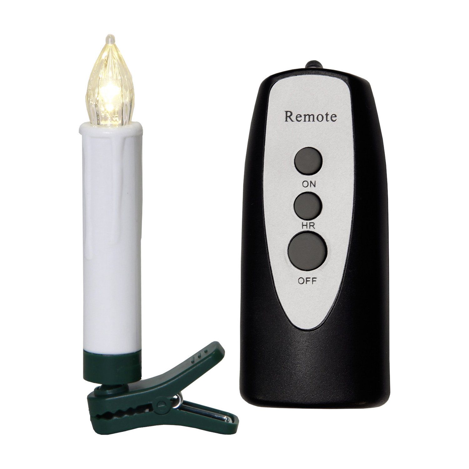 STAR TRADING LED-Christbaumkerzen LED Baumkerzen 10 mit Clip Baumbeleuchtung kabellos Fernb. Timer außen, 10-flammig. € 51,90
