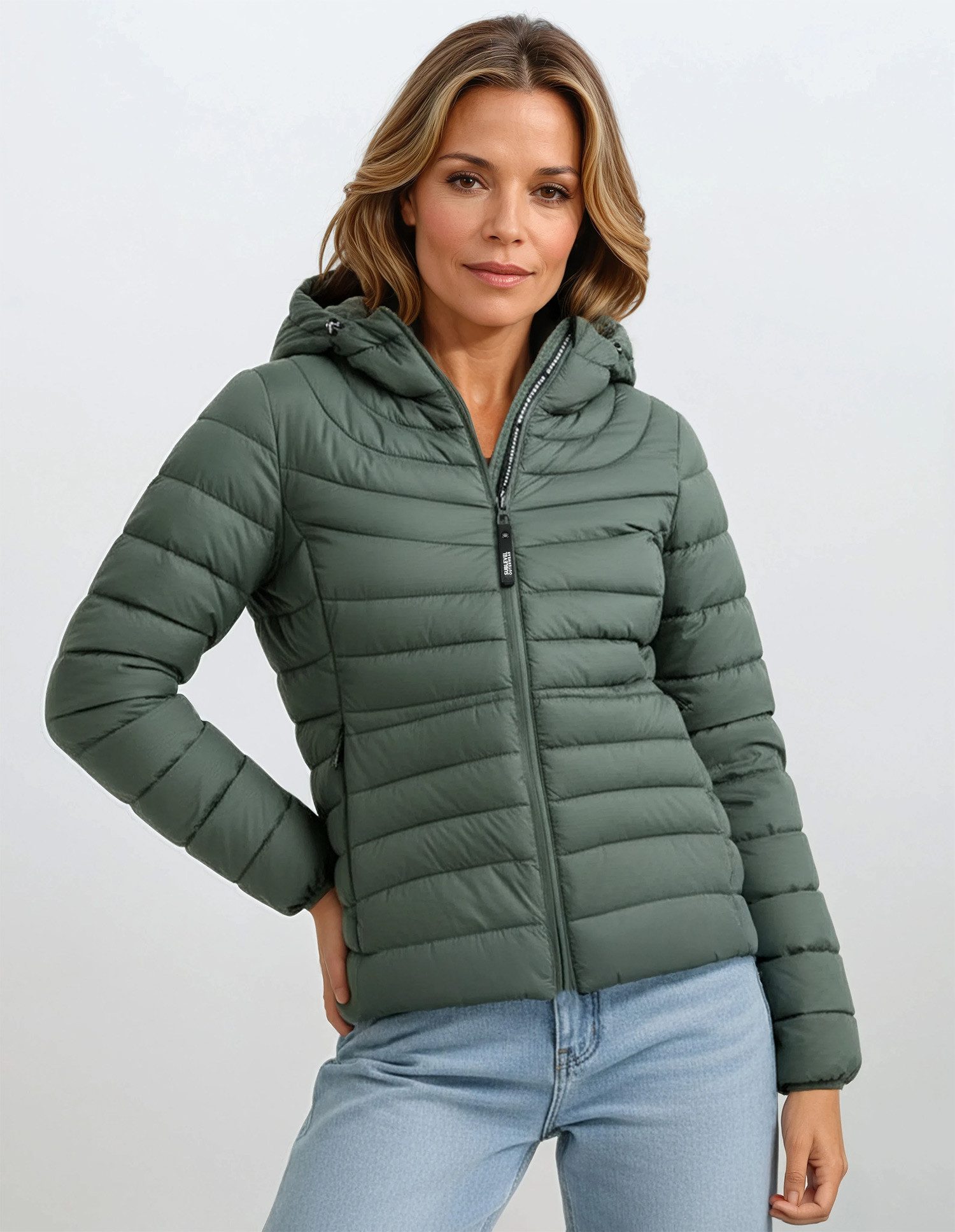 SUBLEVEL Steppjacke Damen Übergangsjacke leicht für Herbst & Winter Outdoor Freizeit – Bild 4 von 5