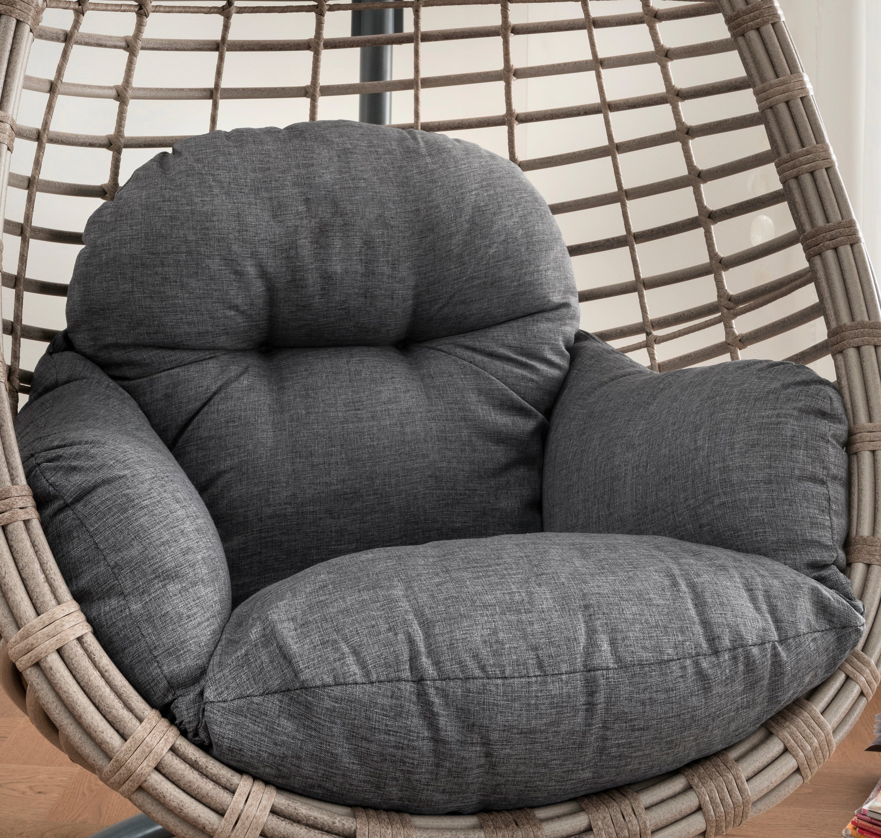 Destiny Hängesessel COCO SUNRISE, Stahl, Polyrattan, mit Gestell, inkl. Auflagen