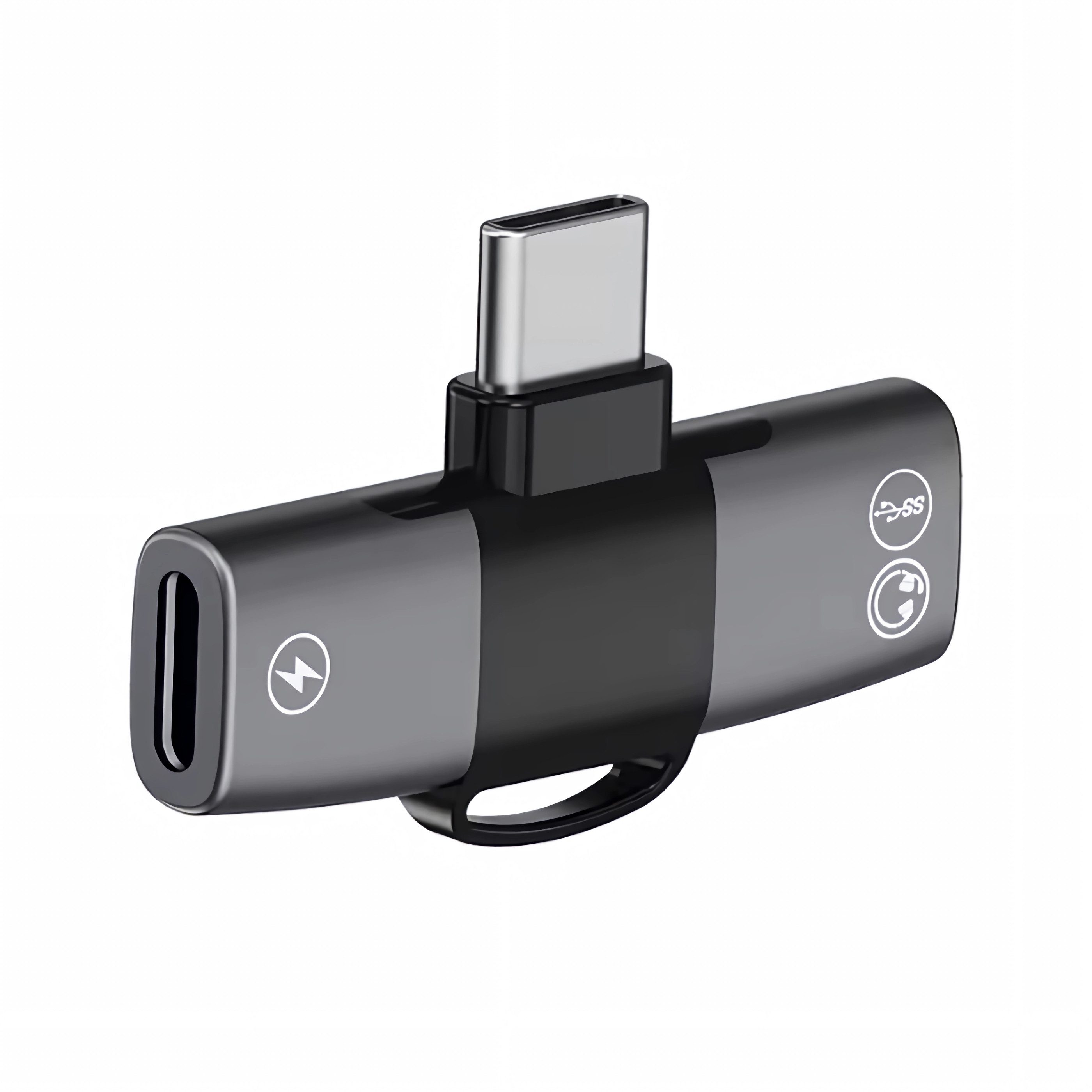 Bolwins A86 OTG Audio Jack Адаптери 2x USB C - Typ-C, 2in1 Musik & Aufladen 15W Аудио адаптер