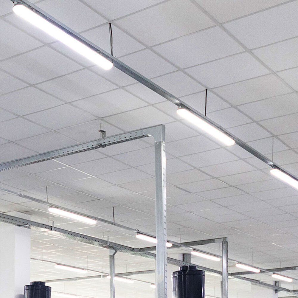 etc-shop Deckenleuchte, Keller Industrie- Lampe Neutralweiß, LED-Leuchtmittel verbaut, Garage Werkstatt LED Decken Wannen-Leuchte fest 6x