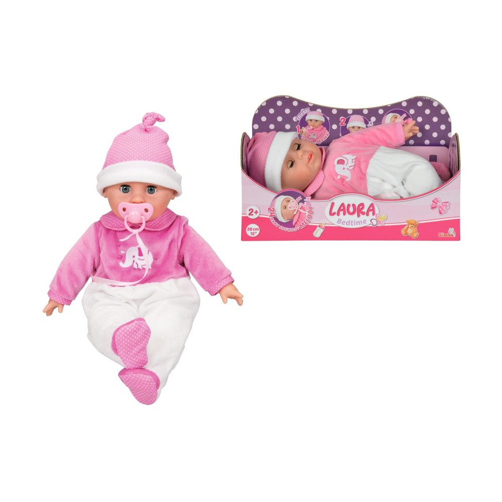 SIMBA Babypuppe Laura Schlafenszeit Puppe mit Sound von Simba