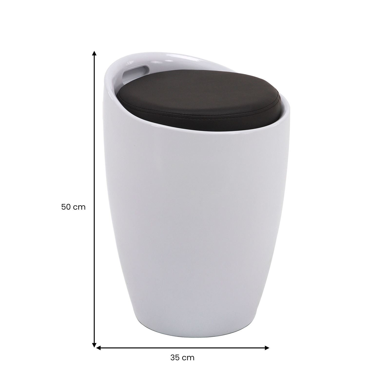 IDIMEX Sitzhocker DANIEL, Sitzhocker Stauraumhocker Arbeitshocker Badhocker Hocker mit Stauraum